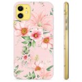 Coque iPhone 11 en TPU - Fleurs à L'aquarelle