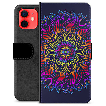 Étui Portefeuille Premium iPhone 12 mini - Mandala Coloré