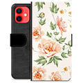 Étui Portefeuille Premium iPhone 12 mini - Motif Floral