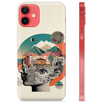 Coque iPhone 12 mini en TPU - Collage Abstrait