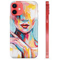 Coque iPhone 12 mini en TPU - Portrait Abstrait