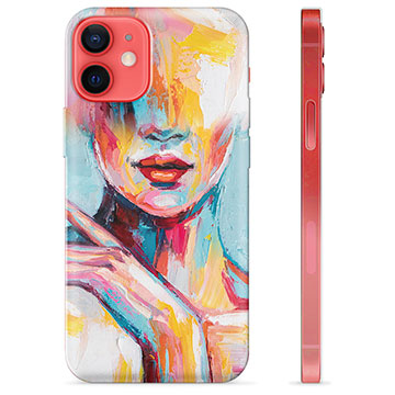 Coque iPhone 12 mini en TPU - Portrait Abstrait