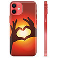 Coque iPhone 12 mini en TPU - Silhouette de Coeur