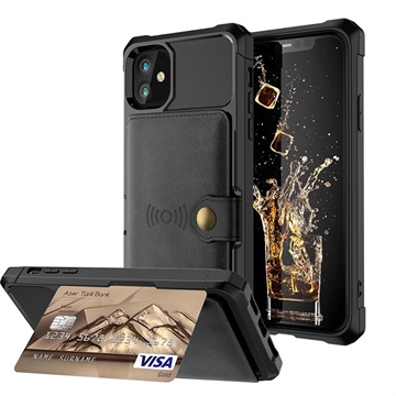 Coque en TPU avec Porte-Cartes pour iPhone 12 mini - Noire