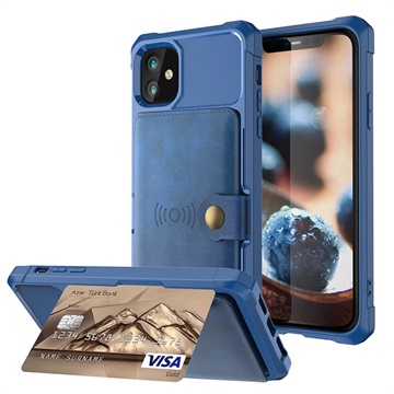 Coque en TPU avec Porte-Cartes pour iPhone 12 mini - Bleu