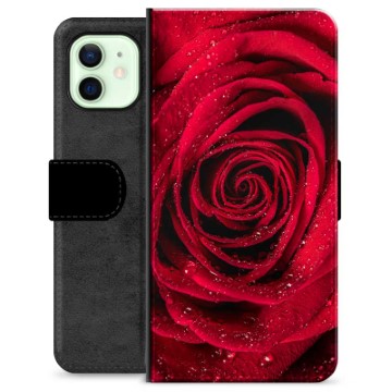 Étui Portefeuille Premium iPhone 12 - Rose