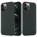Coque iPhone 12/12 Pro en Silicone Liquide - Compatible MagSafe - Vert Foncé