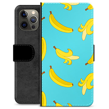 Étui Portefeuille Premium iPhone 12 Pro Max - Bananes