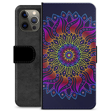 Étui Portefeuille Premium iPhone 12 Pro Max - Mandala Coloré