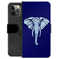 Étui Portefeuille Premium iPhone 12 Pro Max - Éléphant