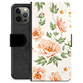 Étui Portefeuille Premium iPhone 12 Pro Max - Motif Floral