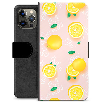 Étui Portefeuille Premium iPhone 12 Pro Max - Motif Citron