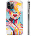 Coque iPhone 12 Pro Max en TPU - Portrait Abstrait