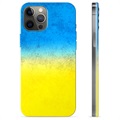 Coque iPhone 12 Pro Max en TPU Drapeau Ukraine - Bicolore
