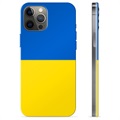 Coque iPhone 12 Pro Max en TPU Drapeau Ukraine - Jaune et bleu clair