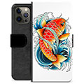 Étui Portefeuille Premium iPhone 12 Pro Max - Poisson Koï