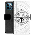 Étui Portefeuille Premium iPhone 12 Pro - Boussole