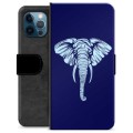 Étui Portefeuille Premium iPhone 12 Pro - Éléphant