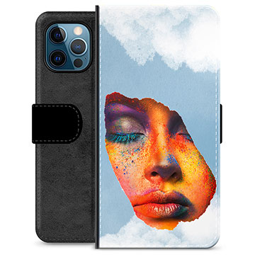 Étui Portefeuille Premium iPhone 12 Pro - Peinture de Visage