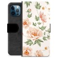 Étui Portefeuille Premium iPhone 12 Pro - Motif Floral