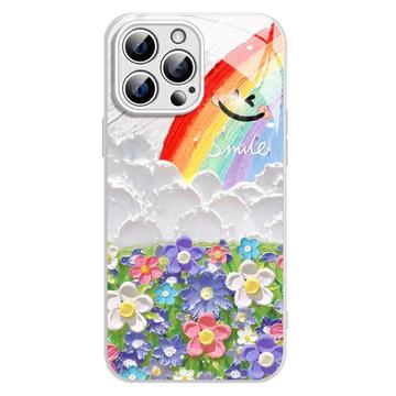 Coque hybride iPhone 12/12 Pro Sourire et arc-en-ciel
