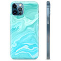 Coque iPhone 12 Pro en TPU - Marbre Bleu