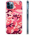 Coque iPhone 12 Pro en TPU - Camouflage Rose
