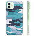 Coque iPhone 12 en TPU - Camouflage Bleu