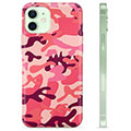 Coque iPhone 12 en TPU - Camouflage Rose