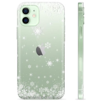 Coque iPhone 12 en TPU - Flocons de Neige