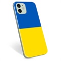 Coque iPhone 12 en TPU Drapeau Ukraine - Jaune et bleu clair