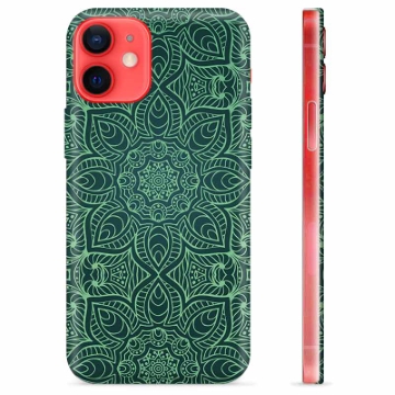 Coque iPhone 12 mini en TPU - Mandala Vert