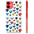 Coque iPhone 12 mini en TPU - Cœurs
