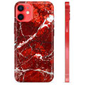 Coque iPhone 12 mini en TPU - Marbre Rouge