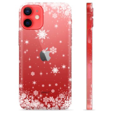 Coque iPhone 12 mini en TPU - Flocons de Neige