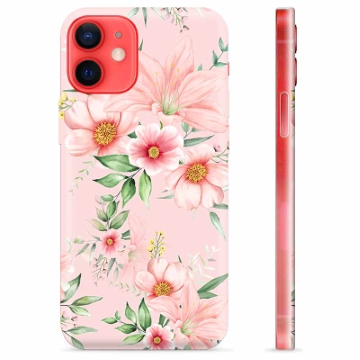 Coque iPhone 12 mini en TPU - Fleurs à L\'aquarelle