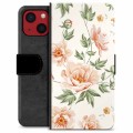 Étui Portefeuille Premium iPhone 13 Mini - Motif Floral