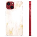 Coque iPhone 13 Mini en TPU - Marbre Perle Dorée