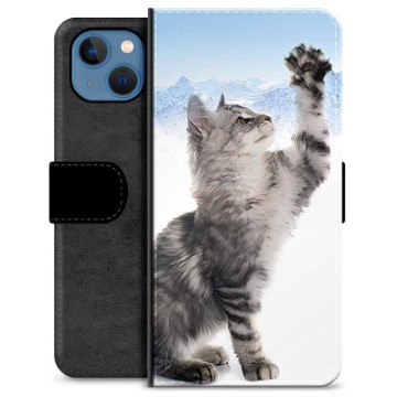 Étui Portefeuille Premium iPhone 13 - Chat