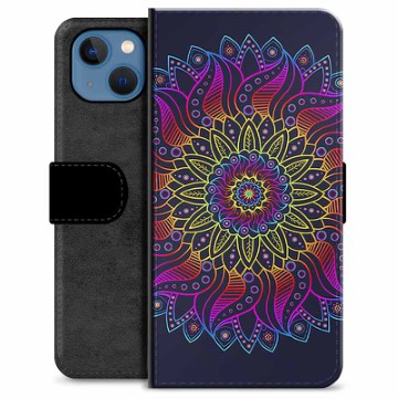 Étui Portefeuille Premium iPhone 13 - Mandala Coloré