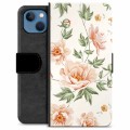 Étui Portefeuille Premium iPhone 13 - Motif Floral