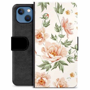 Étui Portefeuille Premium iPhone 13 - Motif Floral