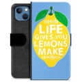 Étui Portefeuille Premium iPhone 13 - Citrons