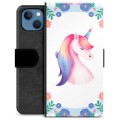 Étui Portefeuille Premium iPhone 13 - Licorne