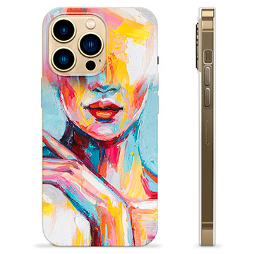 Coque iPhone 13 Pro Max en TPU - Portrait Abstrait