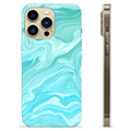 Coque iPhone 13 Pro Max en TPU - Marbre Bleu