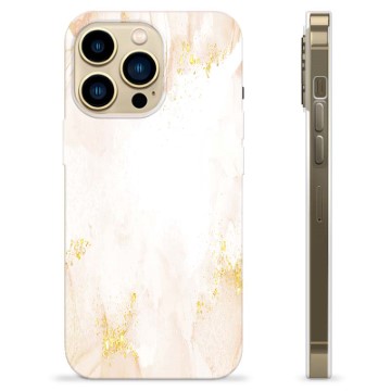 Coque iPhone 13 Pro Max en TPU - Marbre Perle Dorée