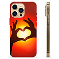 Coque iPhone 13 Pro Max en TPU - Silhouette de Coeur