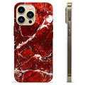 Coque iPhone 13 Pro Max en TPU - Marbre Rouge