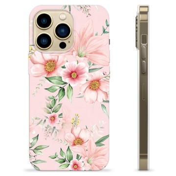 Coque iPhone 13 Pro Max en TPU - Fleurs à L\'aquarelle
